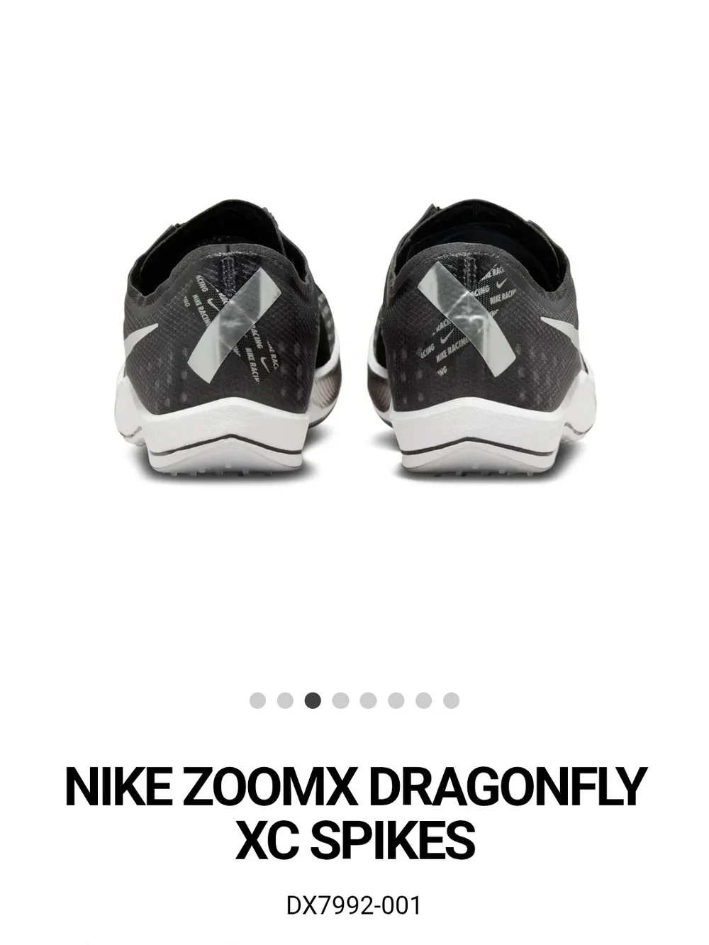 ** BNWOT** Nike ZoomX Dragonfly XC Spikes — Black/Silver Mens Sz 14
